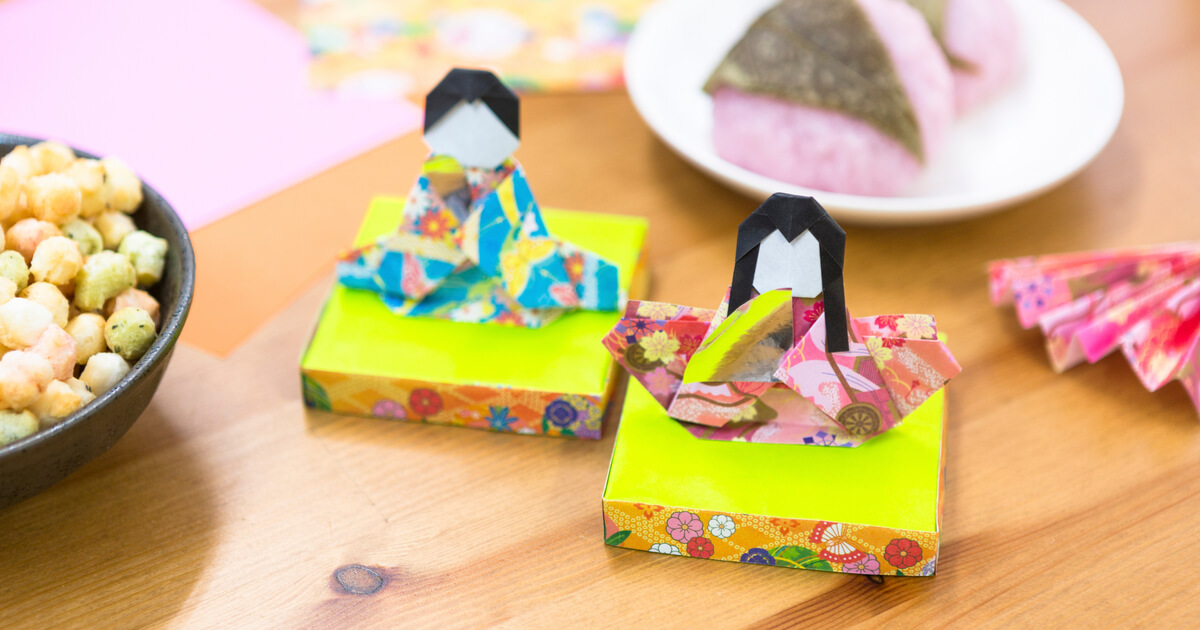 ひな祭りは折り紙を折ろう お雛様の作り方 ぼんぼりや屏風の折り方